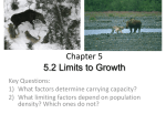 Chapter 5 5.2 Limits to Growth