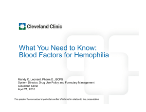 What You Need to Know: Blood Factors for Hemophilia