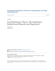 Social Dominance Theory: The Explanation behind Social Hierarchy