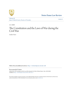 The Constitution and the Laws of War during the