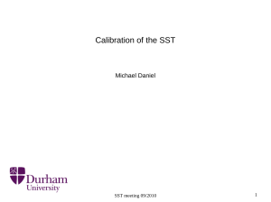 Calibration of the SST