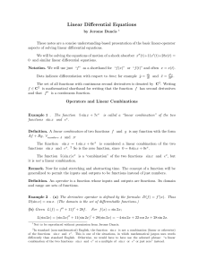 Linear Differential Equations