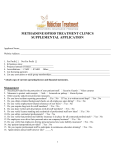 methadone/opiod treatment clinics supplemental application