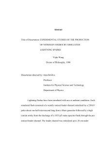 Abstract Title of Dissertation: EXPERIMENTAL STUDIES OF