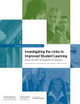 Investigating the Links to Improved Student Learning