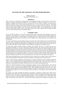 outline of the geology of the perth region