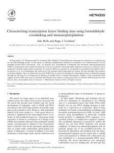 Characterizing transcription factor binding sites using formaldehyde