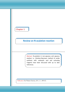 Review on N acylation reaction