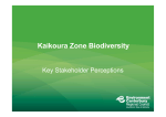 Kaikoura Zone Biodiversity