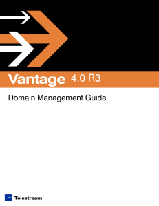 The Vantage Domain Management Guide
