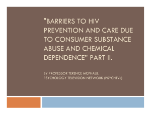 barriers to hiv prevention and care due to consumer substance
