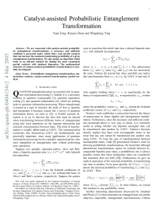 Catalyst-assisted Probabilistic Entanglement Transformation