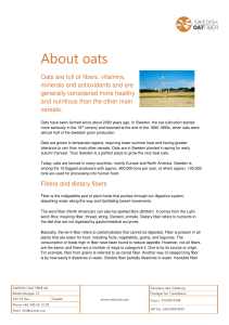 About oats - Swedish Oat Fiber