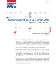 Russia`s greenhouse gas target 2020