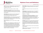 Myeloma Terms and Definitions - International Myeloma Foundation