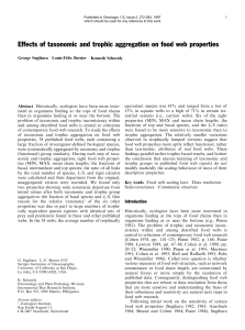 Effects of taxonomic and trophic aggregation on food web properties