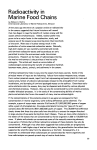 Radioactivity in Marine Food Chains