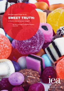 sweet truth - Institute of Economic Affairs