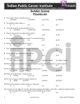 Number System Practice set