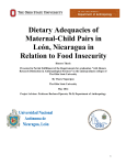 Dietary Adequacies of Maternal-Child Pairs in León, Nicaragua in