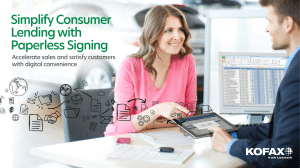 Simplify Consumer Lending with Paperless Signing