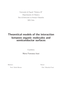 Theoretical models of the interaction between organic molecules