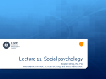 Lecture 11. Social psychology