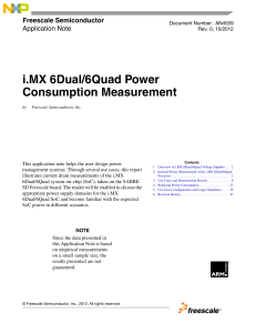 i.MX 6Dual/6Quad Power Consumption Measurement