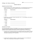 Name: AP Biology - Unit 6: Patterns of Inheritance Mendelian