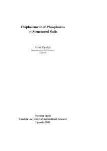 Displacement of Phosphorus in Structured Soils