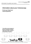 Information about your Colonoscopy