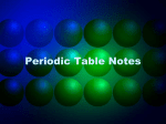 Periodic Table Notes Powerpoin