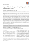 Impact of climate change on the hydrologic cycle and implications