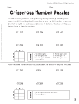 Crisscross Number Puzzles