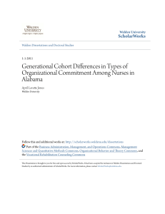 Generational Cohort Differences in Types of