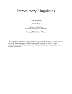 Introductory Linguistics