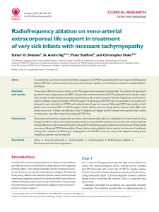 Radiofrequency ablation on veno-arterial extracorporeal life support