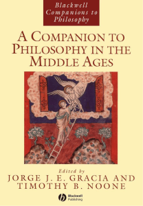 A Companion to Philosophy in the Middle Ages