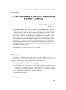 stylistic difference in the use of passive voice in english language