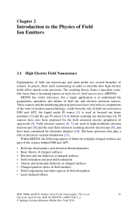 Introduction to the Physics of Field Ion Emitters