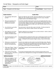 Cornell Notes – Geography and Early Egypt