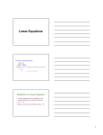 Linear Equations - MDC Faculty Web Pages