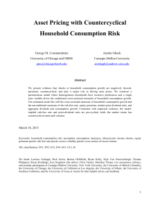 Asset Pricing with Countercyclical Household Consumption Risk
