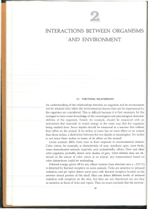 Chapter 2. Interactions between Organisms and Environment