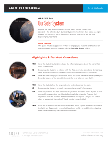 Our Solar System Exhibit Guide