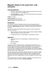 Magnetic stripes on the ocean floor: a lab simulation