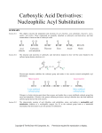 Carboxylic Acid Derivatives: Nucleophilic Acyl Substitution