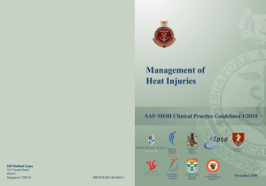 Management of Heat Injuries - National Medical Research Council