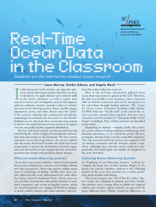 Real time ocean data in the classroom.