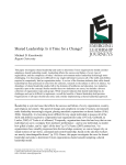 Shared Leadership: Is it Time for a Change?